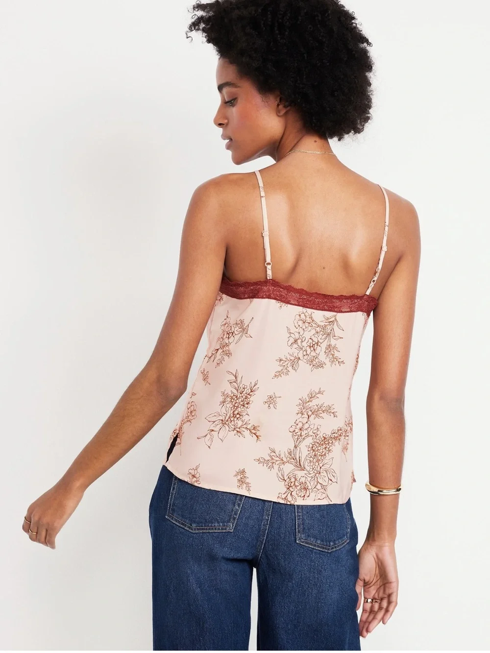 NWT Old Navy Lace Trim Floral Cami Top